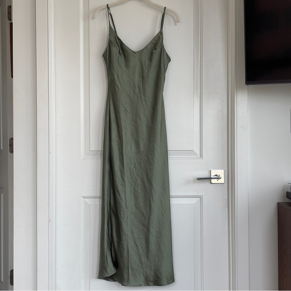 OAK + FORT Olive Slip Cami Dress